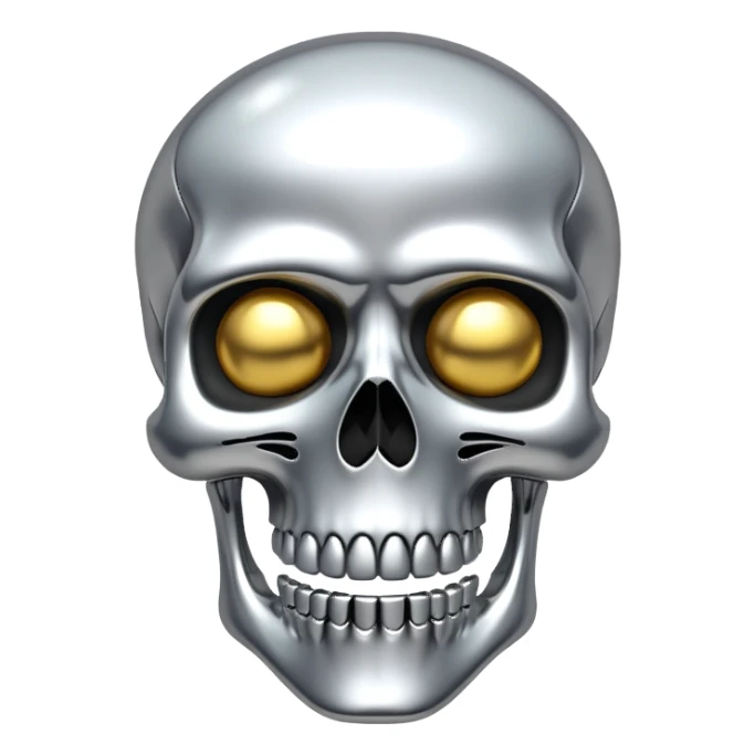 Skeleton made out of chrome  sticker