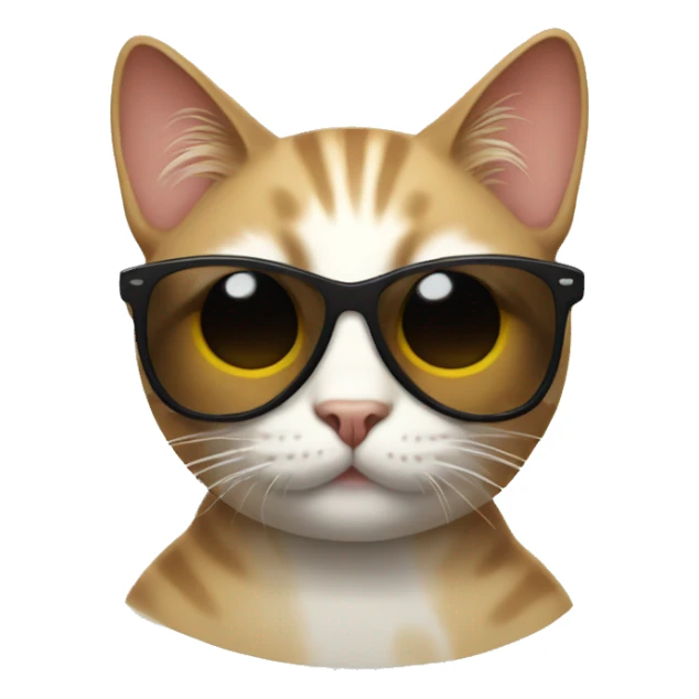 Cat with sunglasses sticker