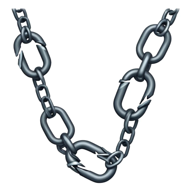 a broken link icon. use iOS link icon but style it same as broken chain emoj sticker