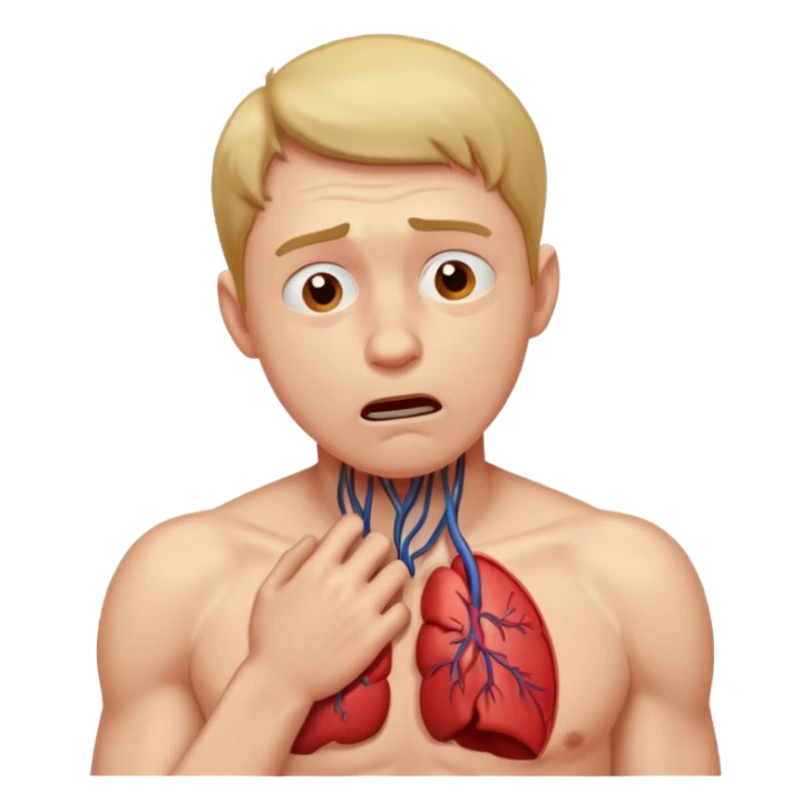 man choking himself sticker