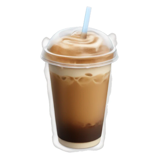 a really cool brown and white iced coffee  sticker