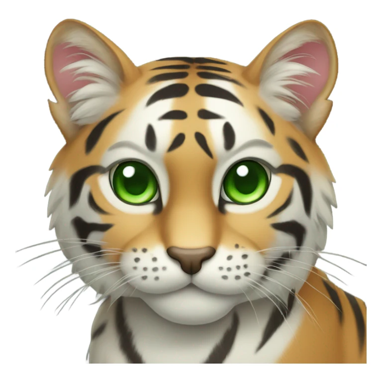 Tiger cat with green eyes sticker