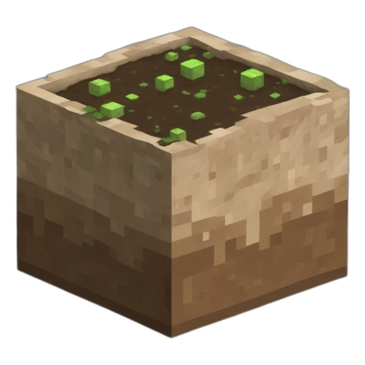 Minecraft dirt block sticker