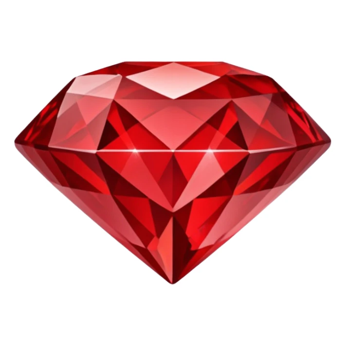 Carved Red Diamond Crystal "RED" sticker