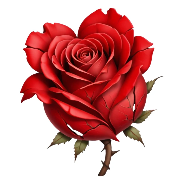 A dead rose in a broken heart💔🥀 sticker