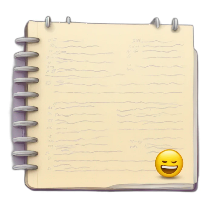 agenda with notes sticker