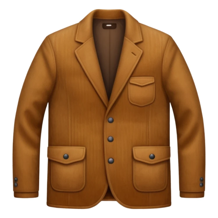Corduroy patterned jacket with ridges sticker