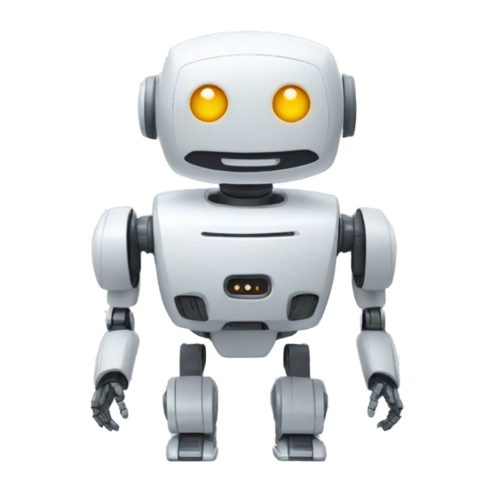 White robot Pixar style sticker