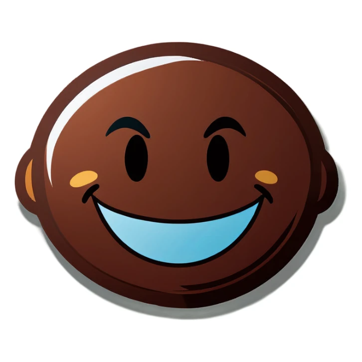 Poopy smile sticker