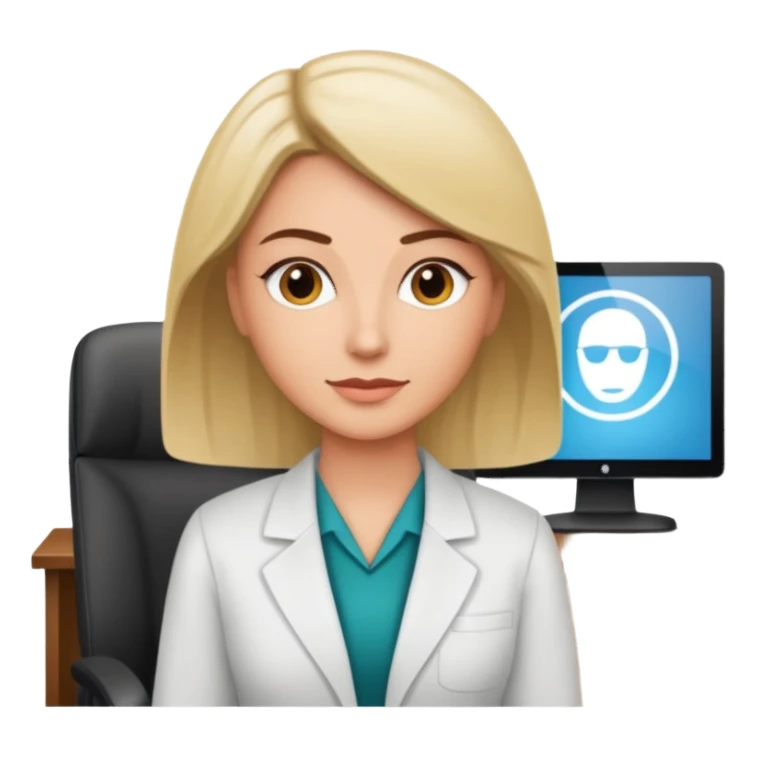 With therapist in office sticker