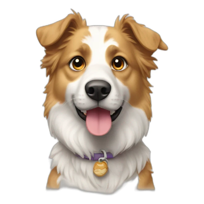 Chien berger australien + chat blanc sticker