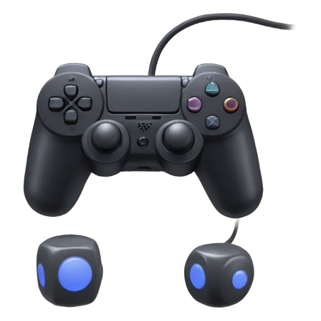 Aesthetic joystick with PlayStation sticker