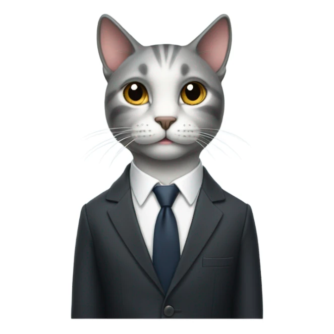 Cat with suit and tie sticker