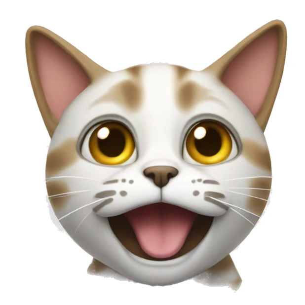 cat talking on a speechment sticker