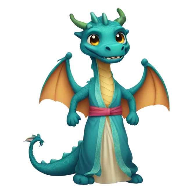 Dragon with night gown sticker