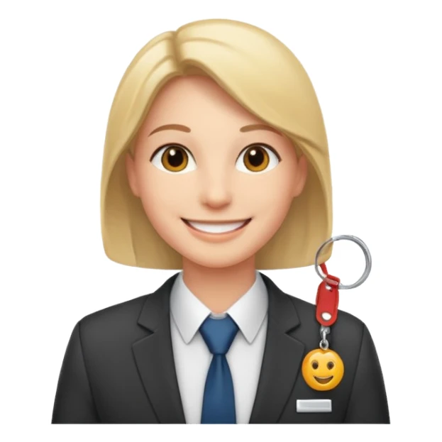 Employee with Lanyards sticker