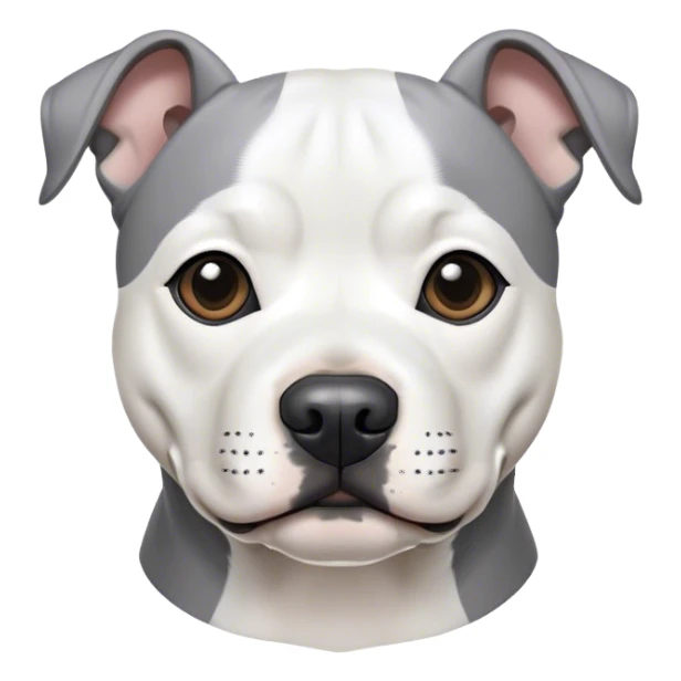 бело серый стаффордширский терьер с купированными ушами sticker