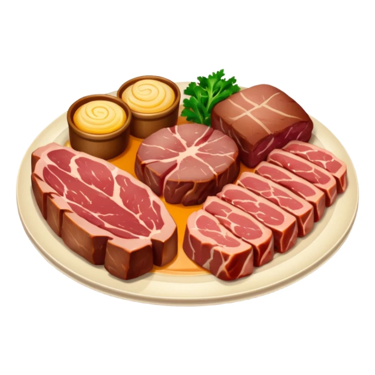meat plate, with a soft glow sticker