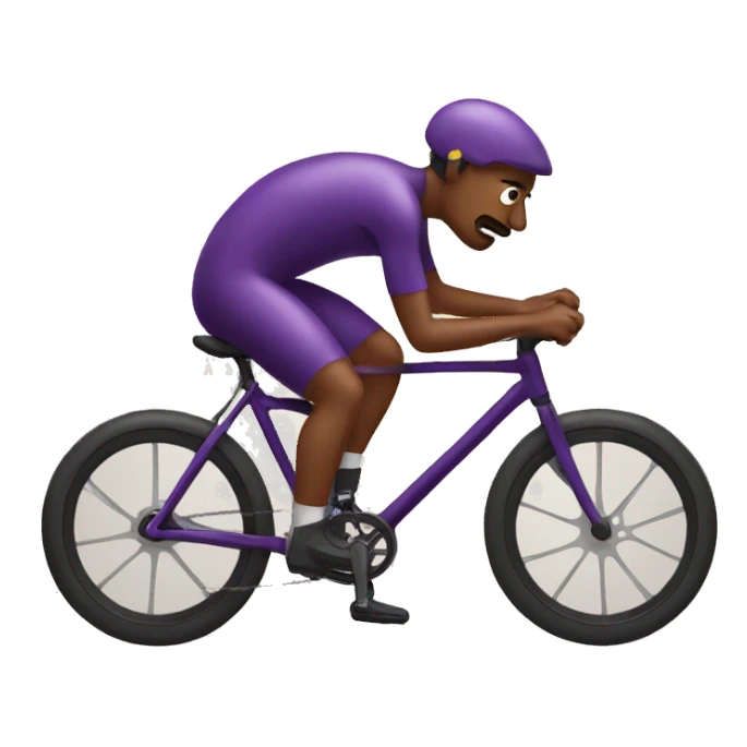 Cycling on a eggplant sticker