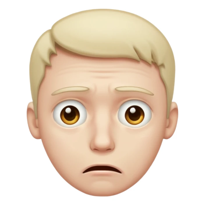 sad male face sticker