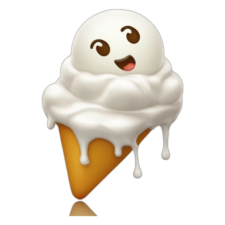 Chat mange une glace sticker