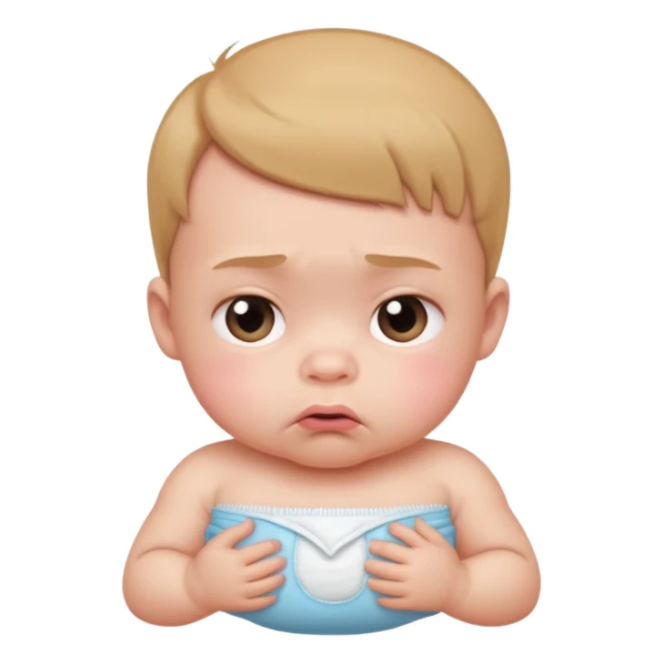 Pouting face wear disposable diaper sticker