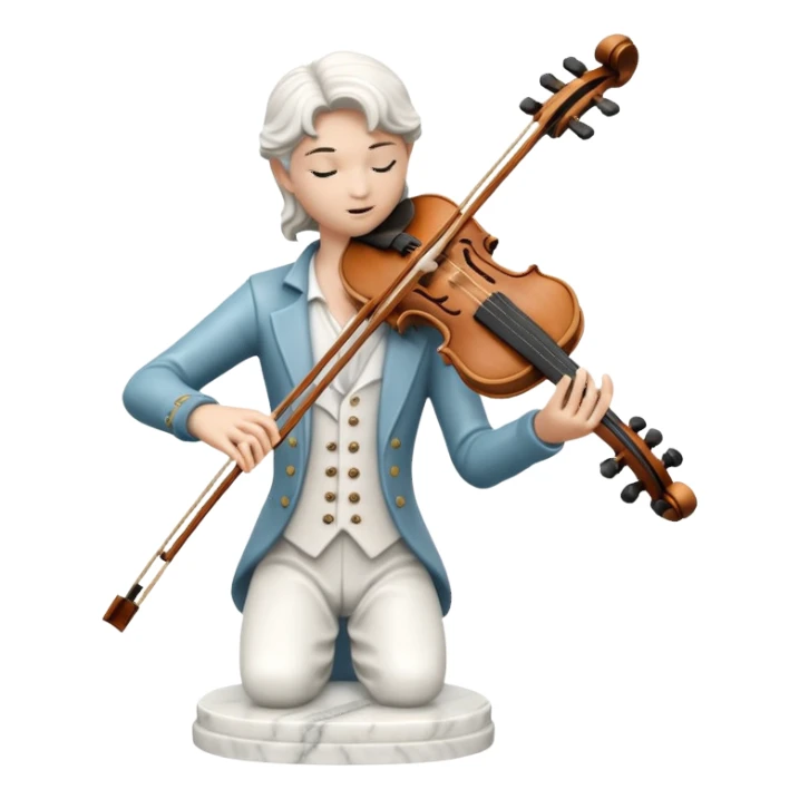 statue playing violin sticker