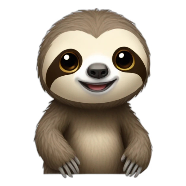 realistic full body sloth sticker