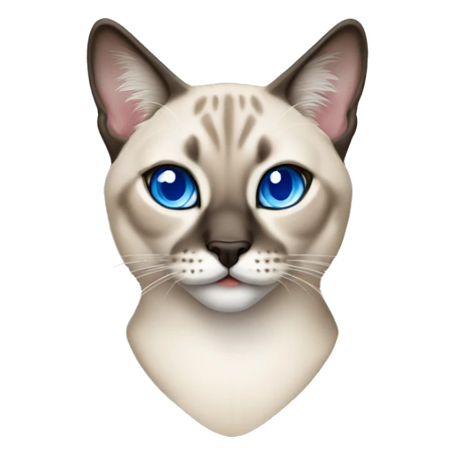 Lynx Siamese point cat with blue eyes sticker