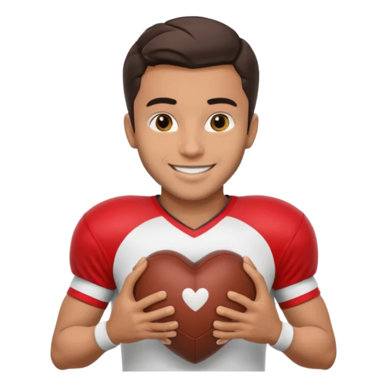 عکس سعید عزالهی بازیکن فوتبال ، که یک توپ  فوتبال مدل قلب دستشه sticker