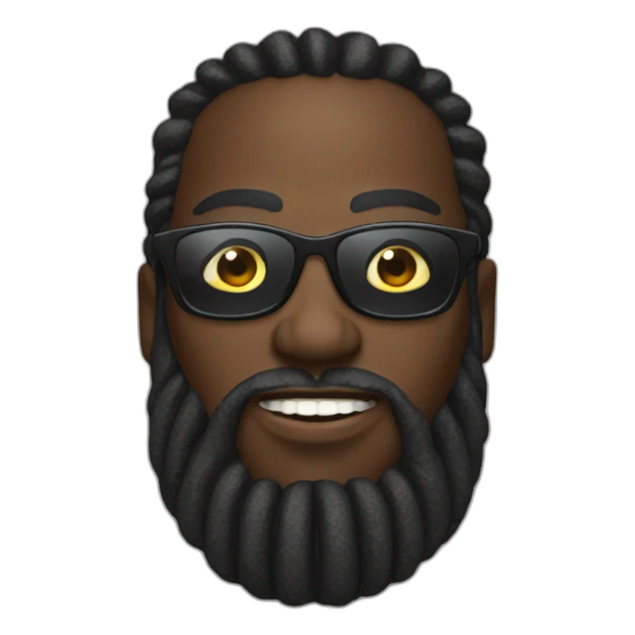 Big Black man long dread sun glasses sticker