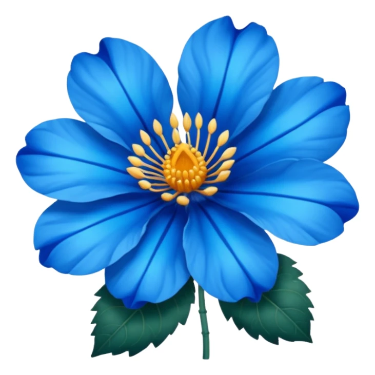 flor azul kaiser sticker