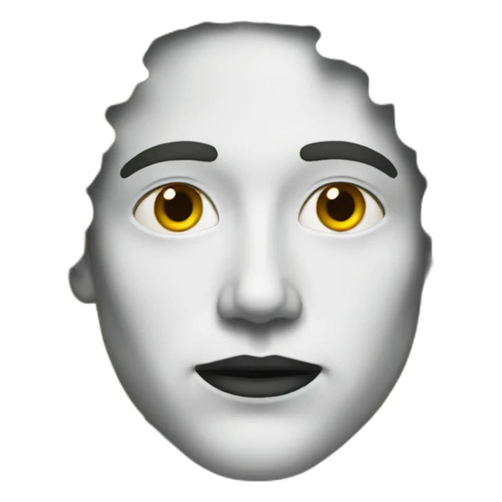 white man covered in black paint sticker