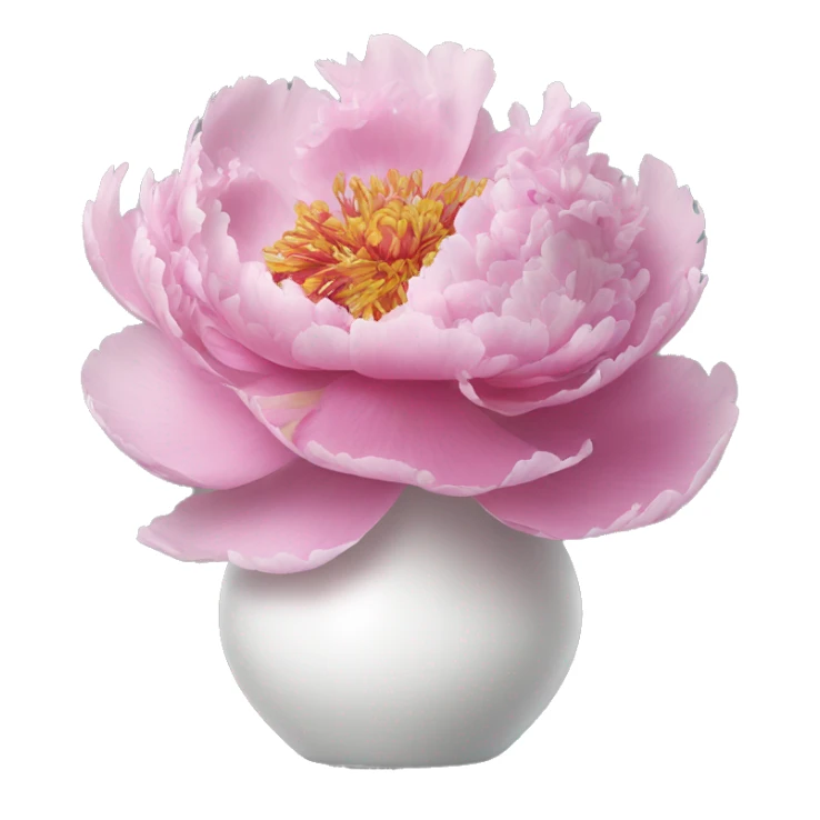 pink peony in a white vase sticker