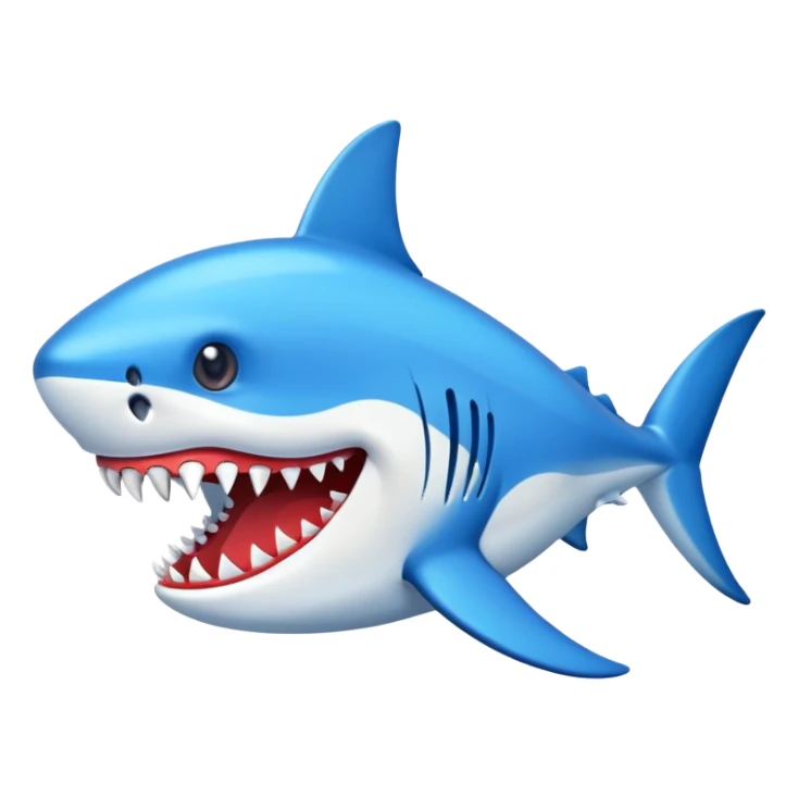 Tiburón con tenis asulez sticker