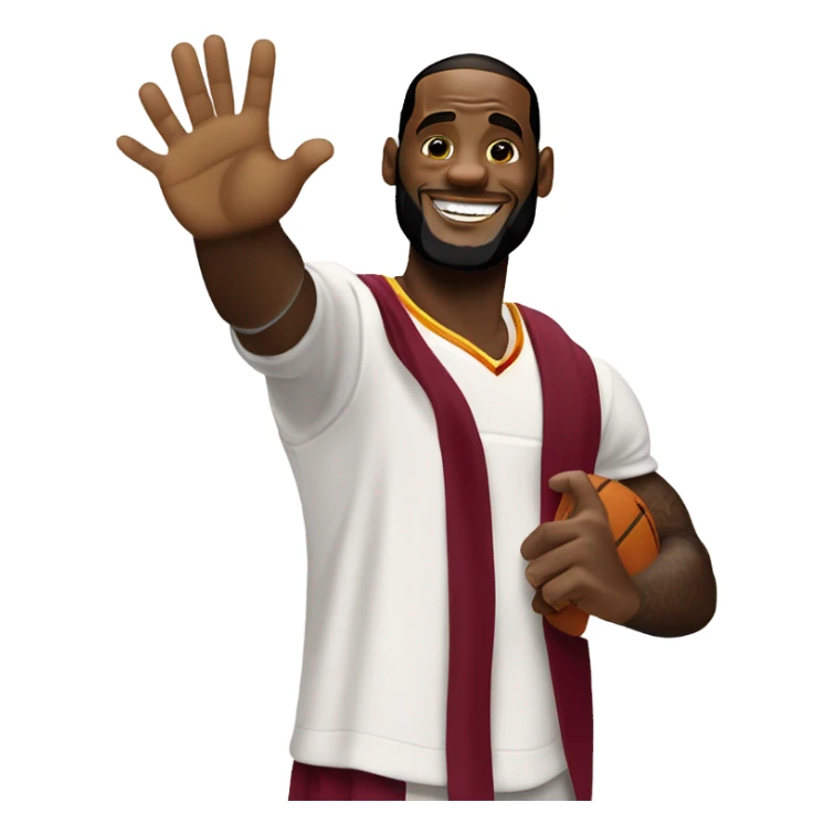 LeBron James waving  sticker