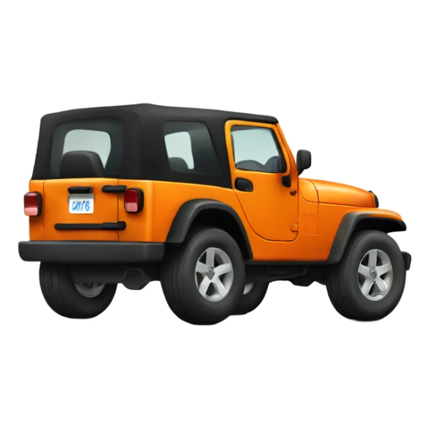 Orange jeep sticker