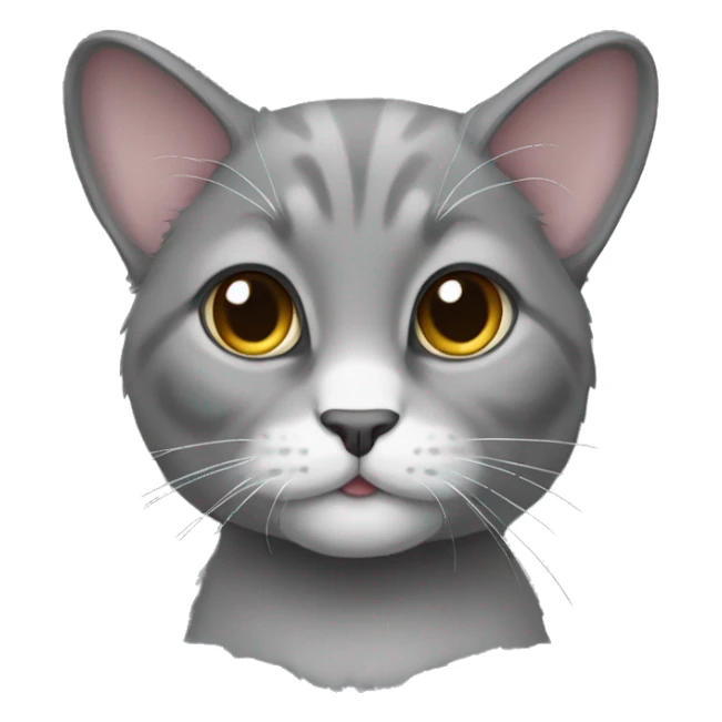gray lop-eared cat sticker