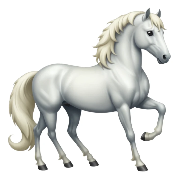 white horse side view full body sticker