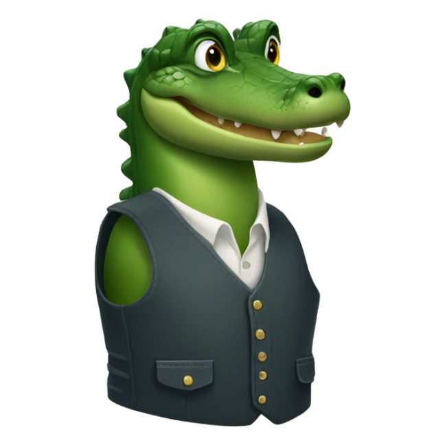 Alligator in a vest sticker
