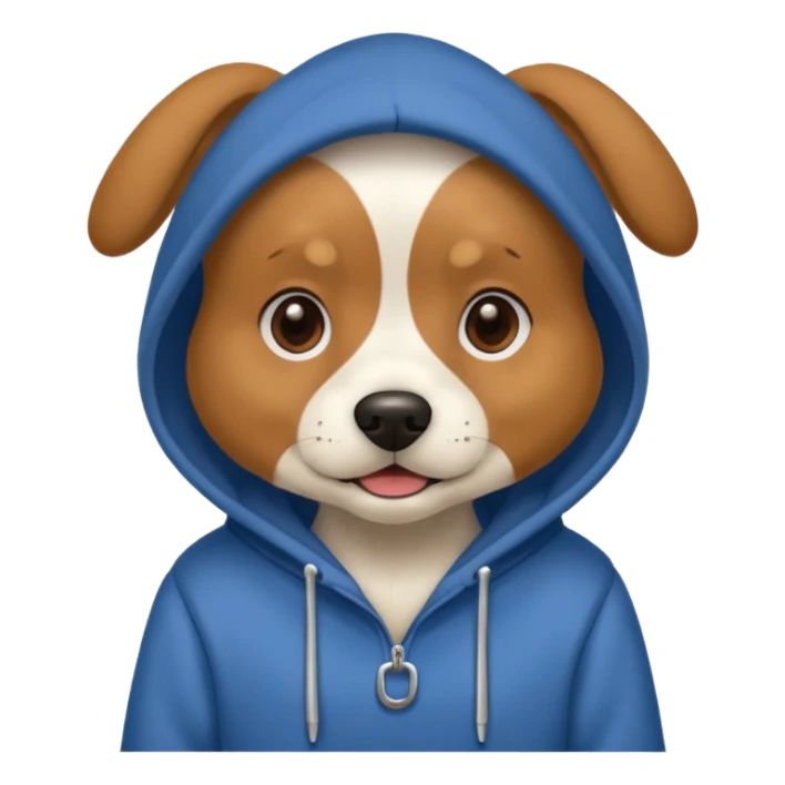 dog wearing a hoodie sticker