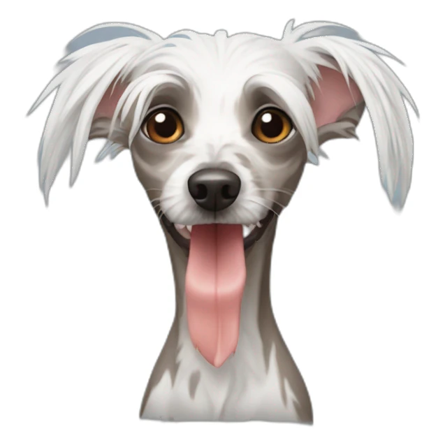 Chinese Crested kebab sticker