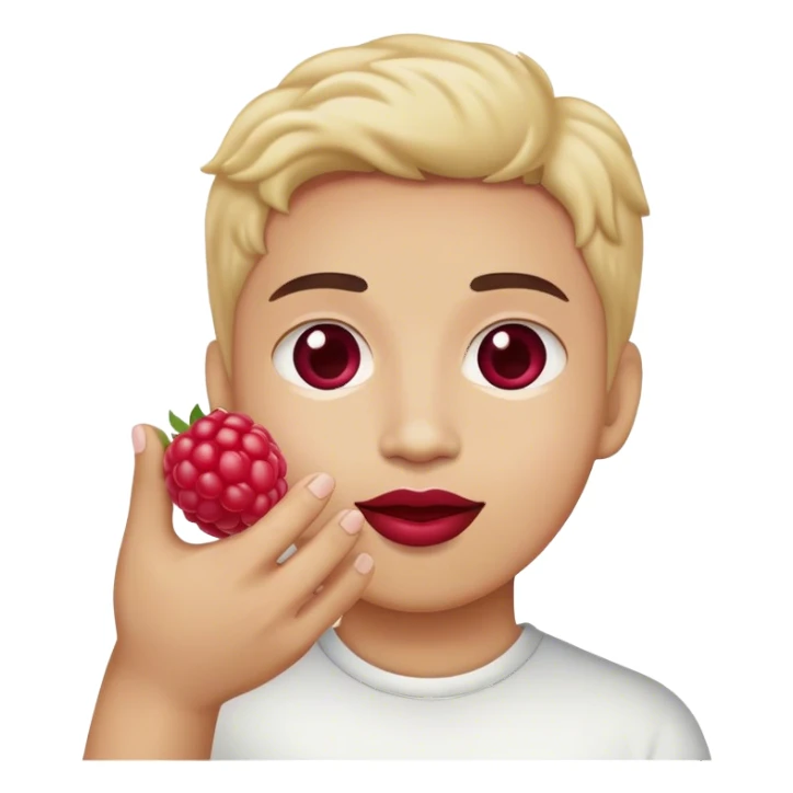 A raspberry holds the world with its hand sticker