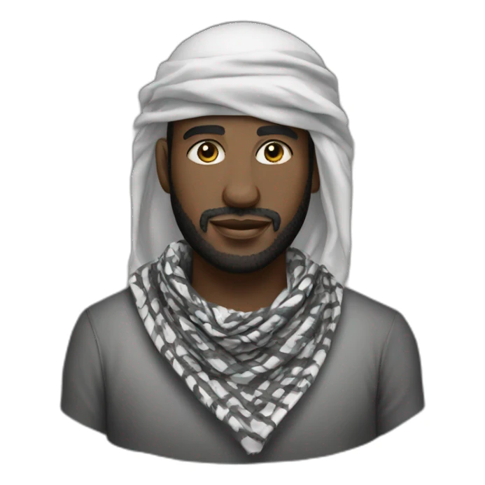 Keffiyeh black male sticker