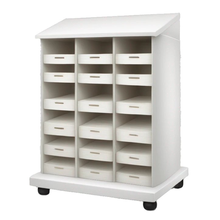 white sandpaper storage organizer slots  sticker