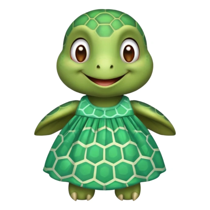 Turtle wearing a dress sticker