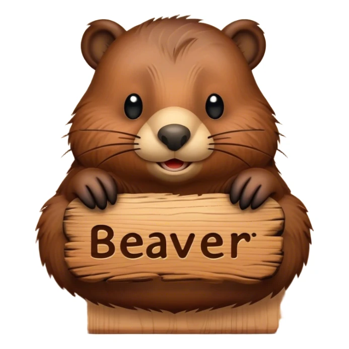 Beaver with inscription good night  sticker