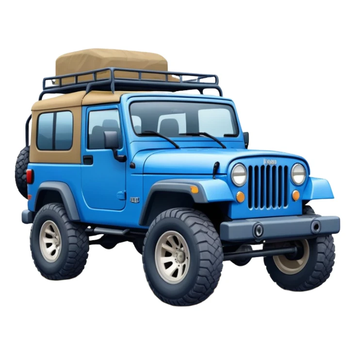 Blue jeep overlanding  sticker