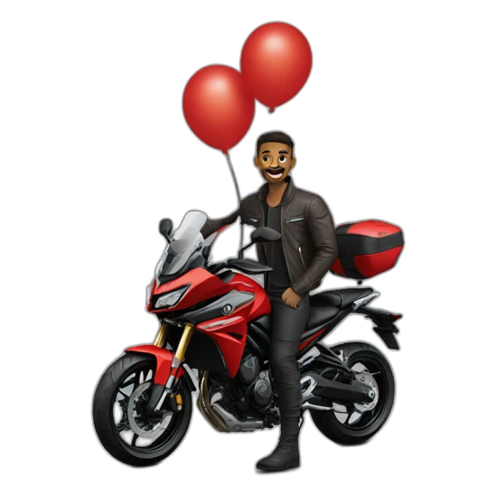 Man on red Yamaha tracer 9 sticker