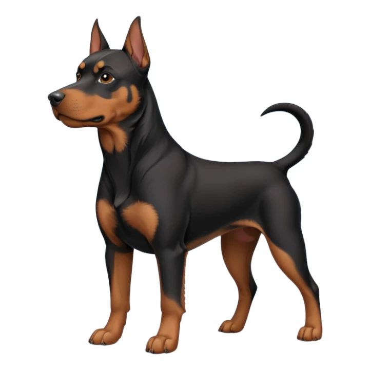 black and tan doberman rottweiler mix sticker